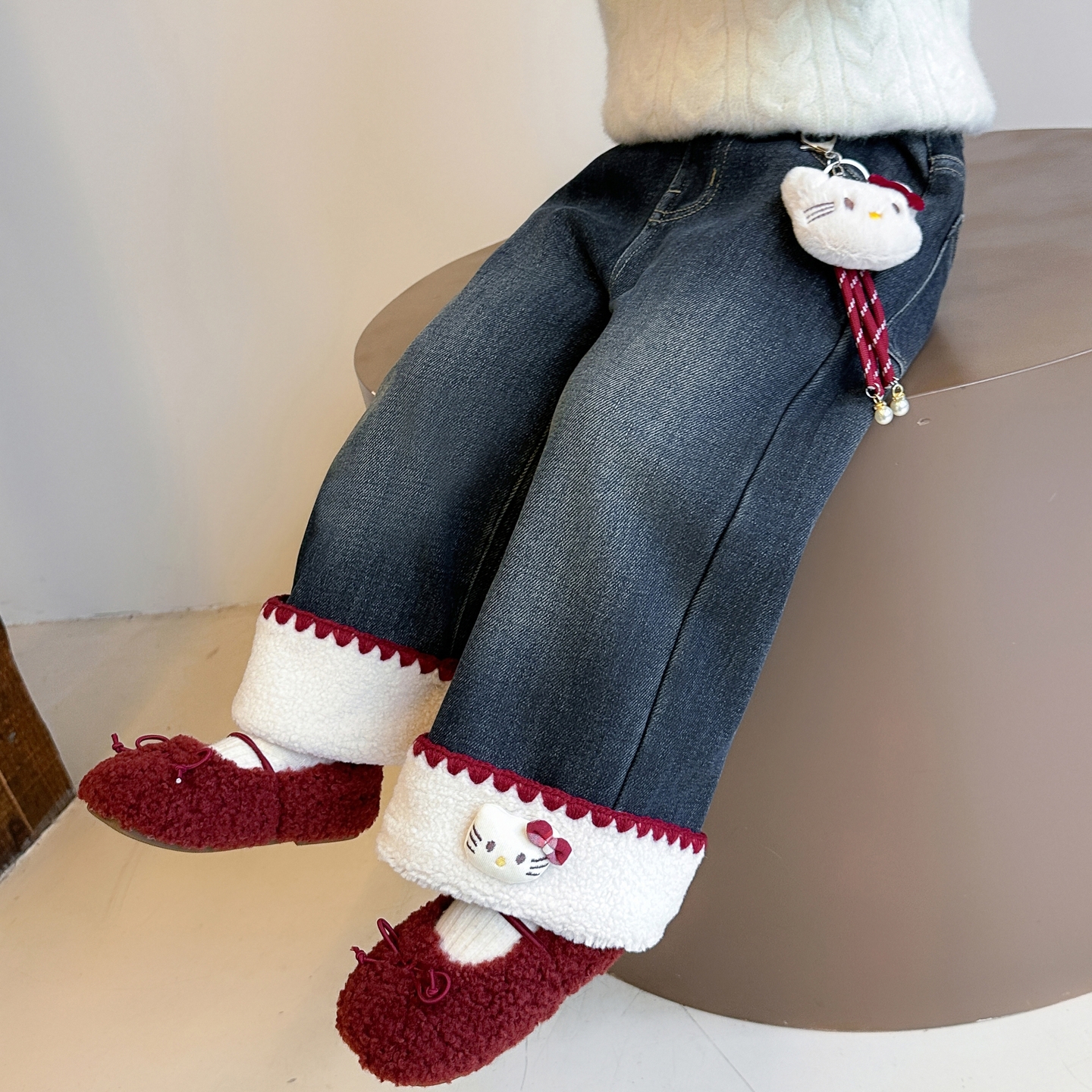 保暖长裤送玩偶女童秋冬