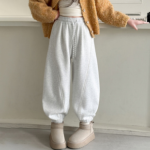 春装 青少年女童裤 小女孩运动裤 中大童弯刀卫裤 洋气 子春秋2025新款