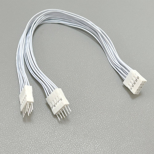 台式机主板开关跳线9pin9针一分二开机重启桌面机箱开关双控线白