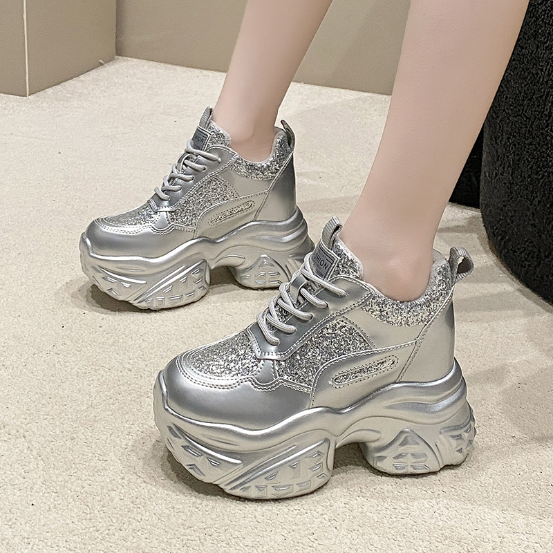 秋冬新款亮片休闲运动鞋