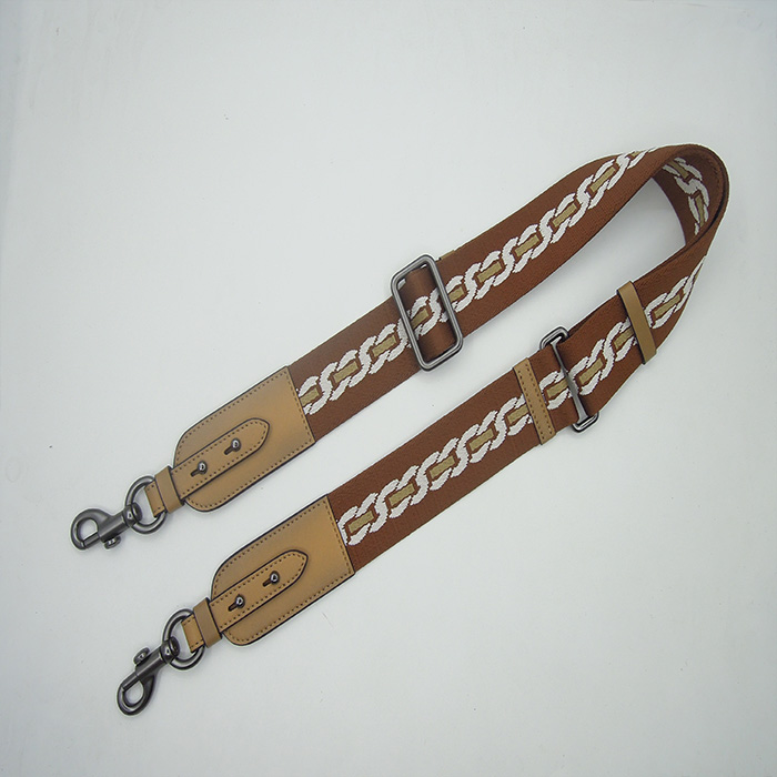 可调节印花斜跨帆布包带