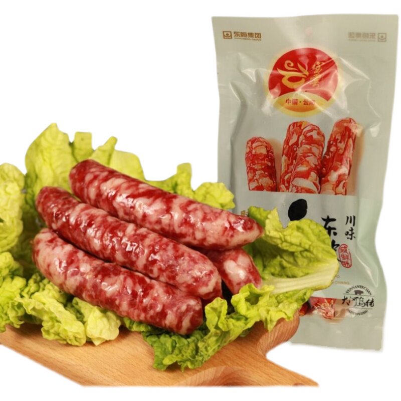 大河乌猪东坡香肠咸鲜味280g广式风味腊肠咸甜可口纯肉小包装食品