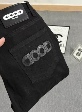 新款潮牌GOOD刺绣牛仔裤轻奢烫钻时尚高级感男女同款修身显瘦长裤