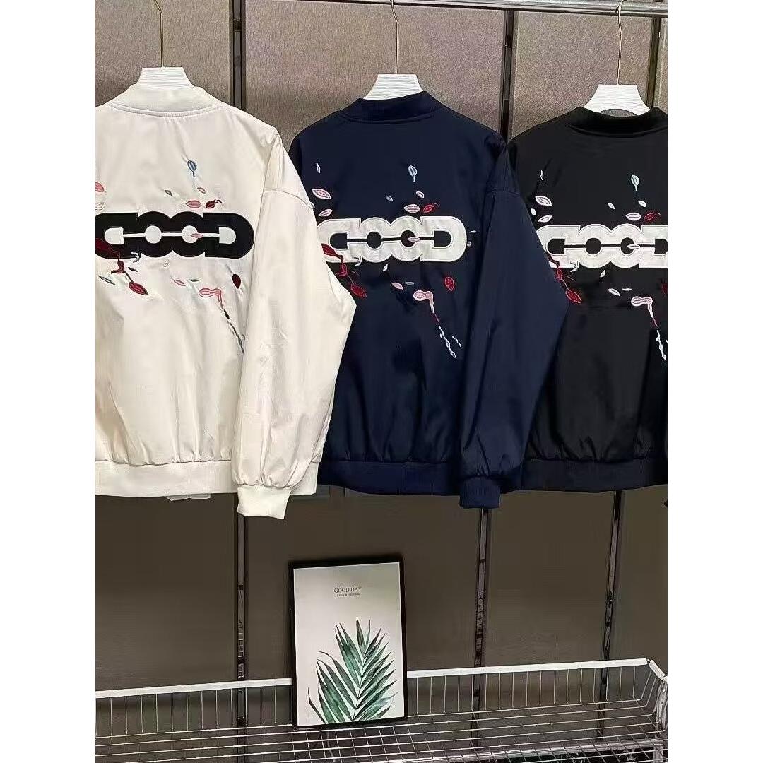 2025美式秋季新款GOOD刺绣字母棒球夹克外套男女宽松百搭学生情侣