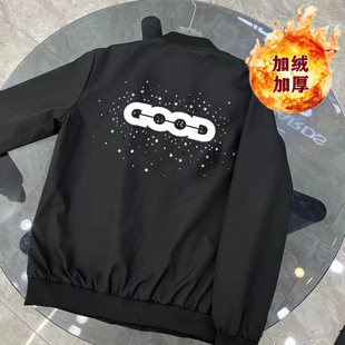 GOOD爆款秋冬满天星休闲棒球服轻奢情侣潮牌夹克加绒潮流网红外套