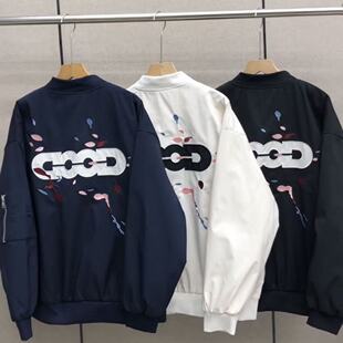 秋季新款潮牌刺绣good棒球服夹克外套男女宽松学生轻奢冲锋棒球服