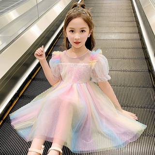 女童公主裙夏装2022新款韩版儿童洋气连衣裙小女孩夏季蓬蓬纱裙子