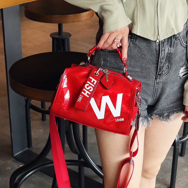 时尚字母果冻包女2024新款韩版休闲单肩包简约手提包百搭斜挎包小