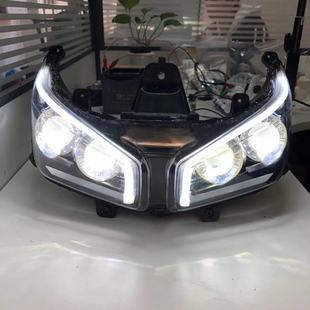 恶魔眼LED双光透镜总成 Z300九妹大灯改装 三阳哈士奇150 JOYMAX