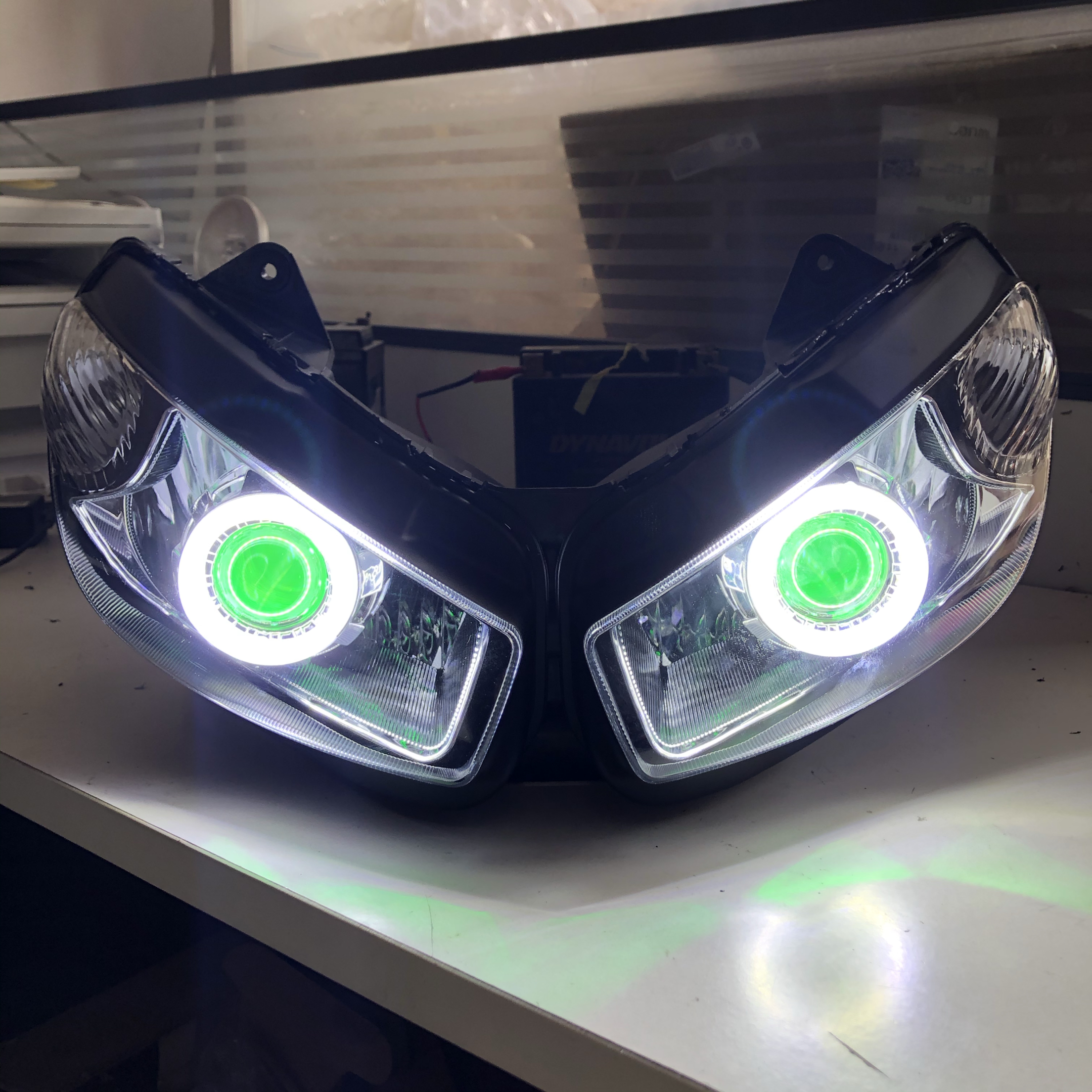 川崎忍者NINJA1000 Z1000SX 11-16大灯总成改装天使恶魔眼LED透镜