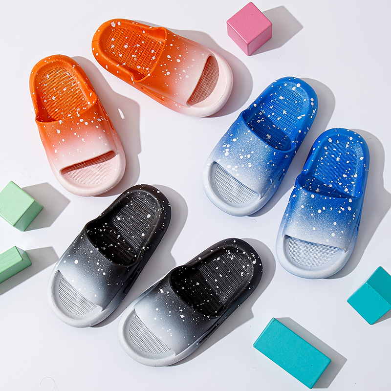 新款夏季渐变儿童拖鞋男童女童凉拖鞋室内外家居防滑男孩凉拖鞋