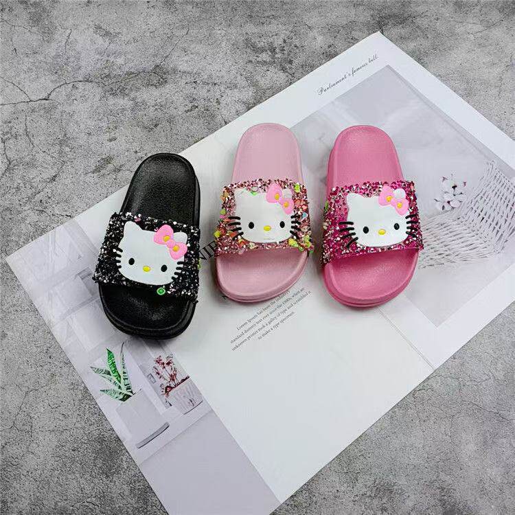 夏季新款钻公主室内拖鞋男童儿童女童卡皮防滑可爱洗澡宝宝