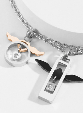 比翼双飞情人节礼物吊坠定制刻字