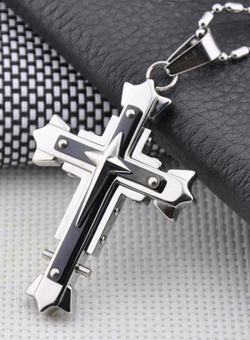 奢华非主流钛钢大款刻字男士项链