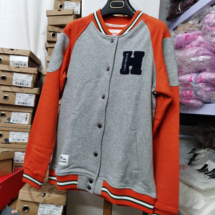 春秋新款毛圈棉男女同款长袖外套上衣