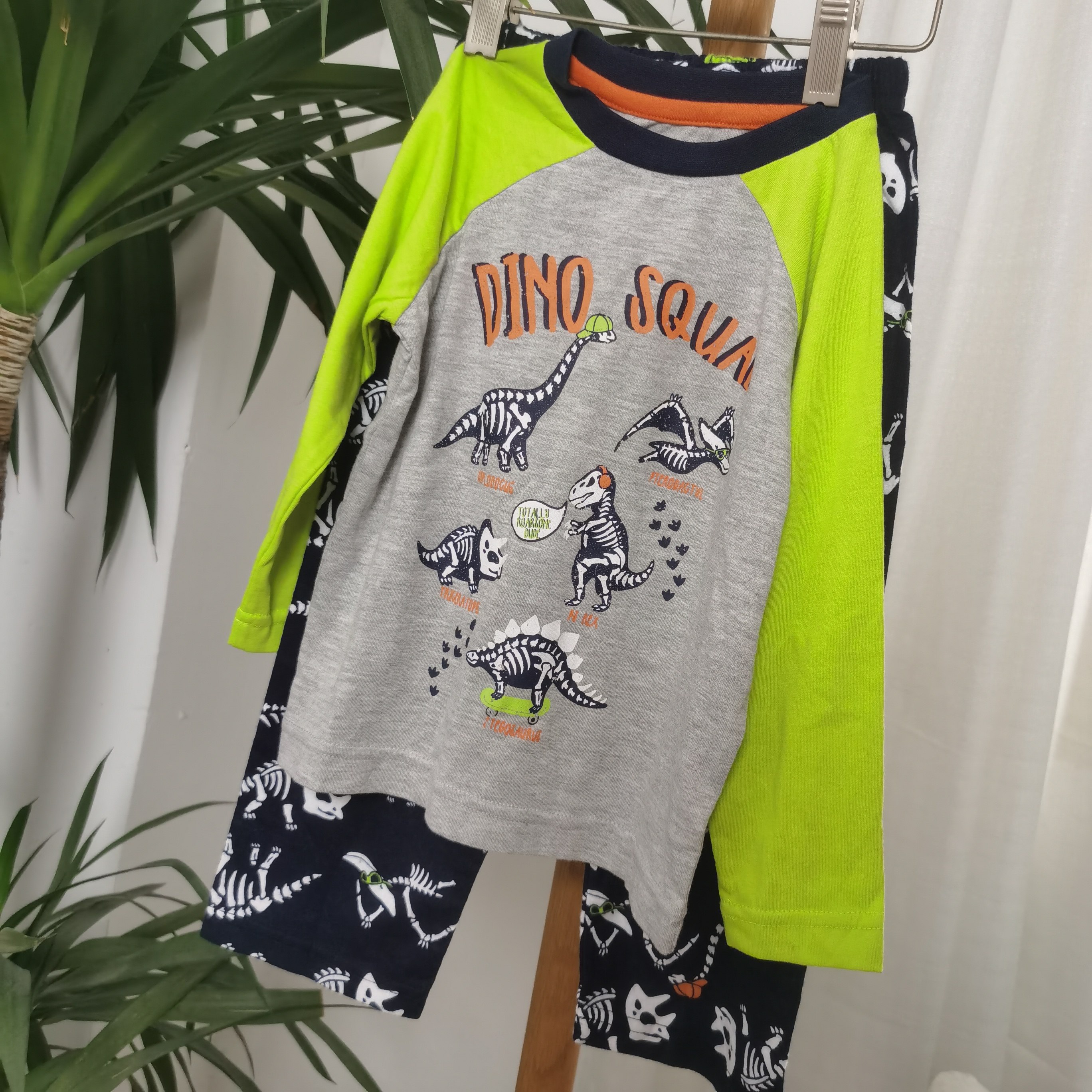 清仓外单儿童新款爆款百搭长袖加绒家居服套装