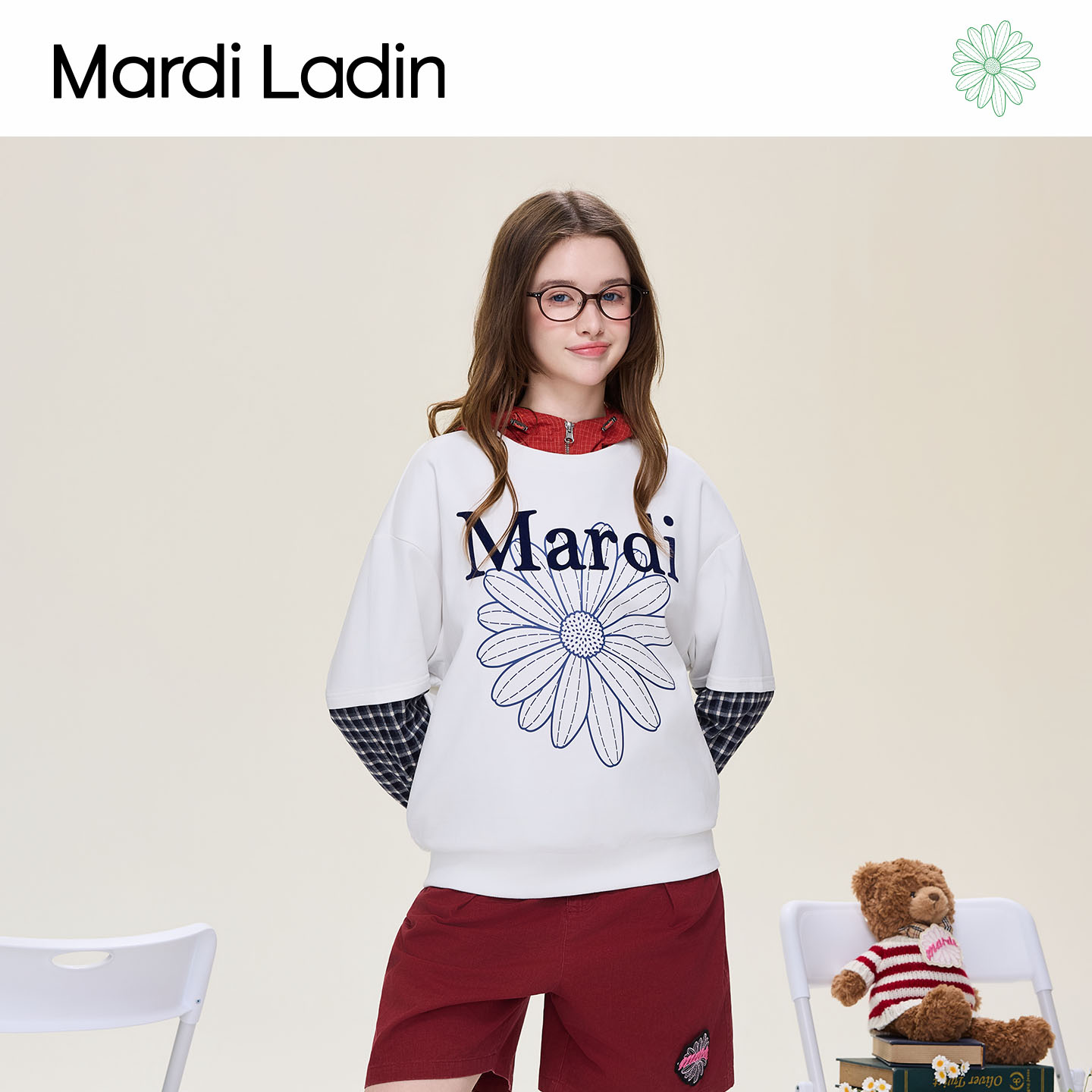 MardiLadin秋季新款圆领卫衣