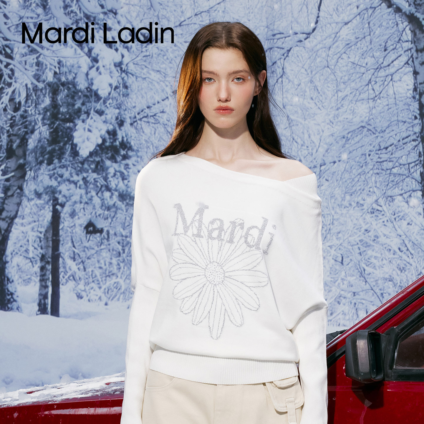 Mardi Ladin百搭休闲套头毛衣女秋季新款宽松显瘦针织衫上衣