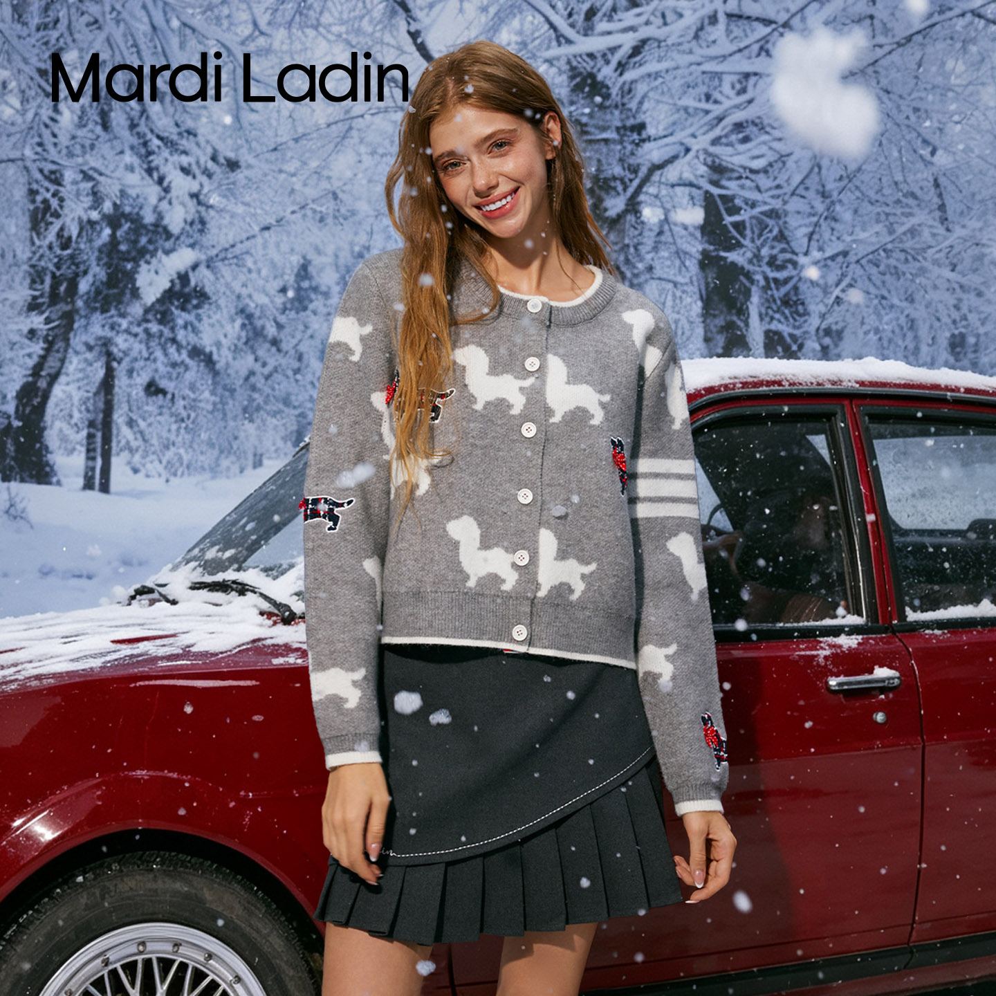 Mardi Ladin百搭休闲开衫毛衣女秋季新款宽松显瘦针织衫上衣