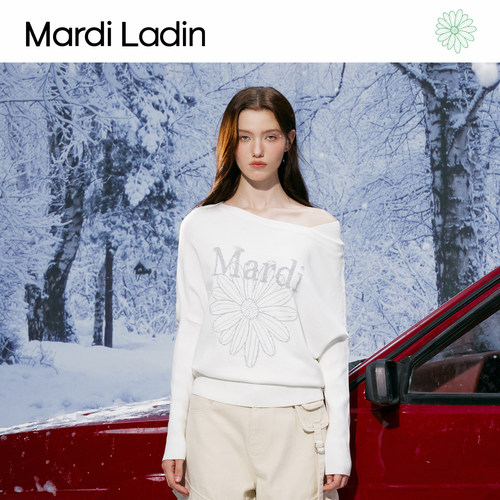 Mardi Ladin百搭休闲套头毛衣女秋季新款宽松显瘦针织衫上衣