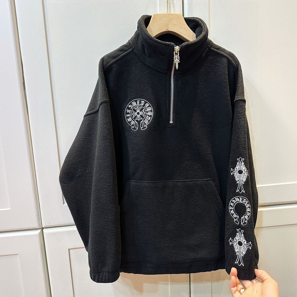 男童立领半拉链摇粒绒卫衣绒衫