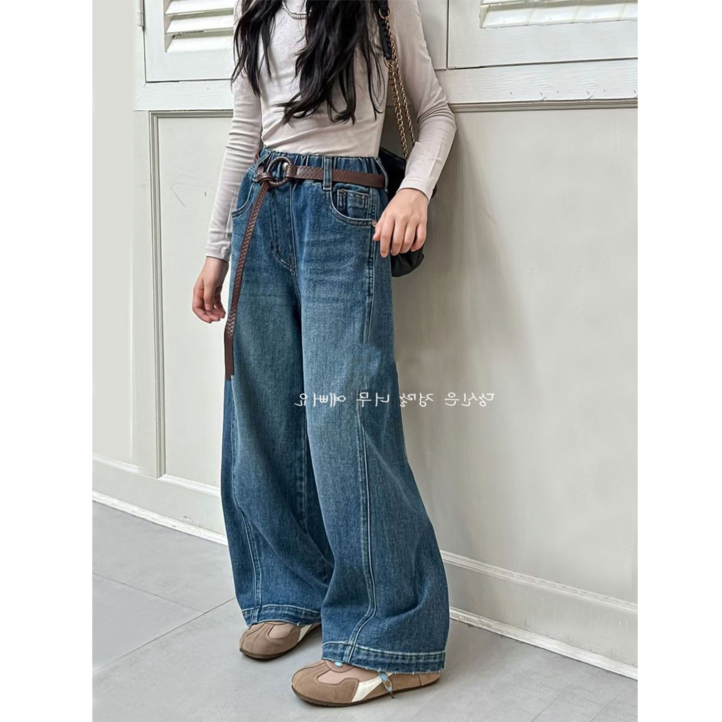 女童直筒牛仔裤秋季儿童装休闲