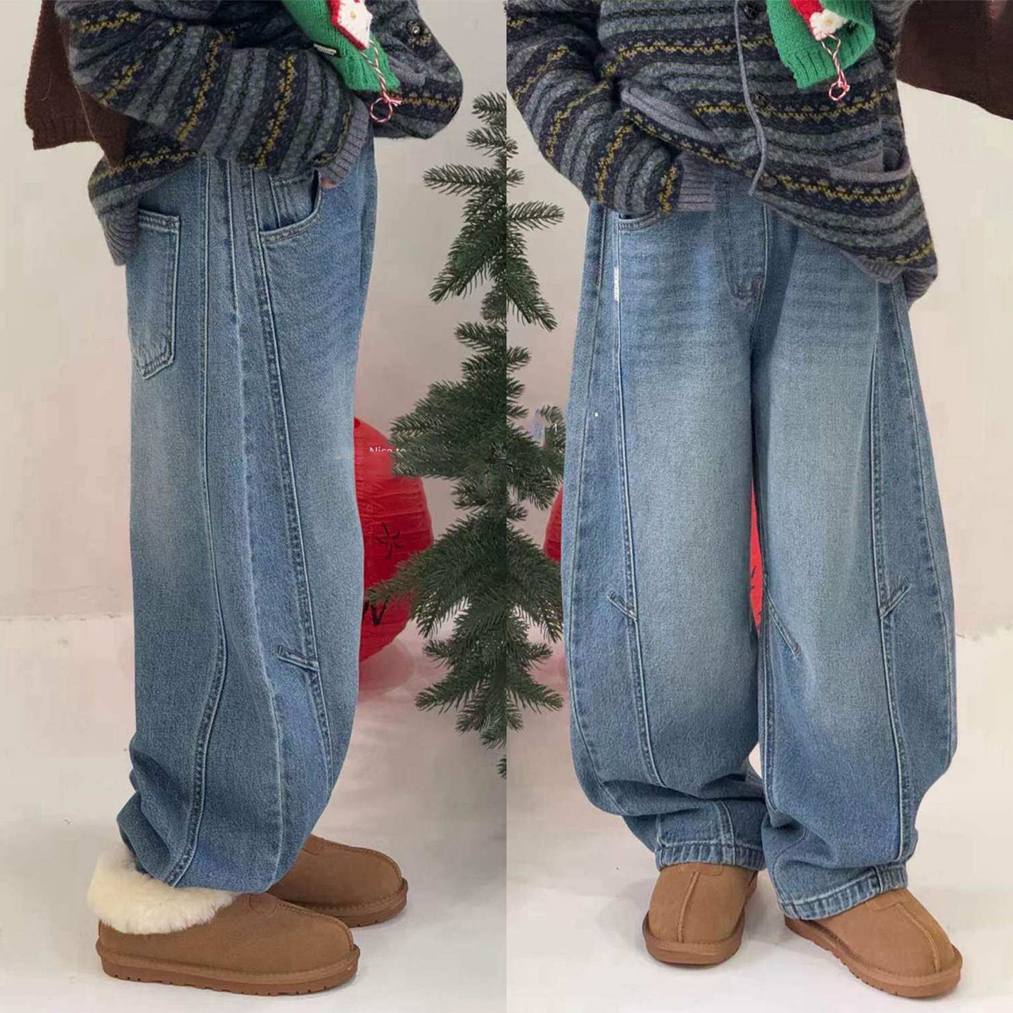 2026春新款儿童结构牛仔裤男女童窄版直筒裤百搭洋气弯刀裤休闲裤,童装/婴儿装/亲子装,儿童牛仔裤,淘宝优惠券,粉丝福利购,淘宝优惠卷