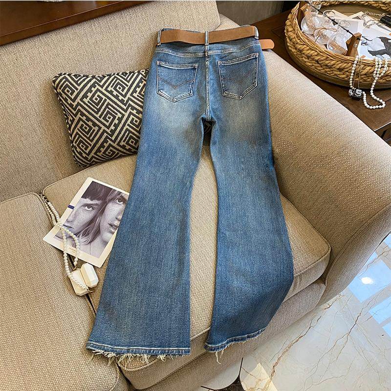 小个子蓝色微喇牛仔裤女童25春秋款裤子中大童弹力高腰显瘦喇叭裤,童装/婴儿装/亲子装,裤子,淘宝优惠券,粉丝福利购,淘宝优惠卷