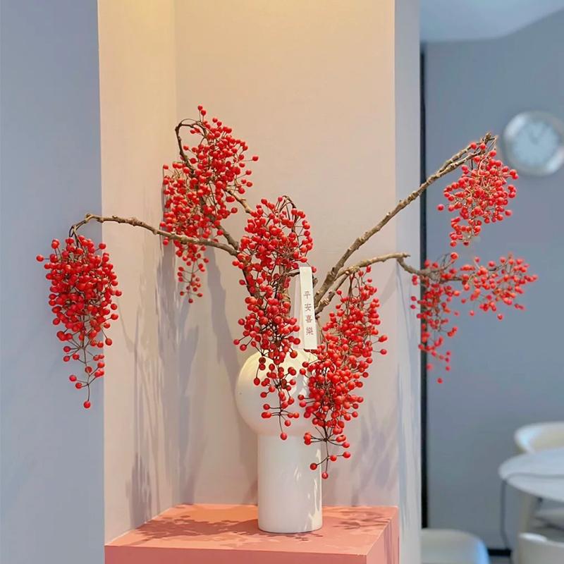 红彤果鲜花北美冬青平替水培植物