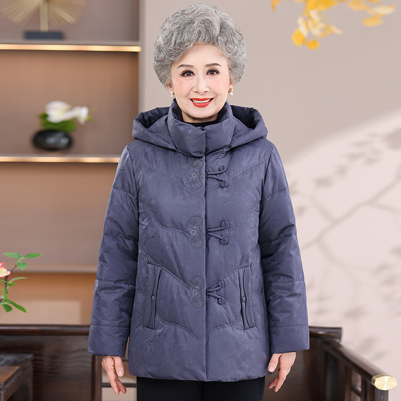 老年人奶奶外套女羽绒服冬装
