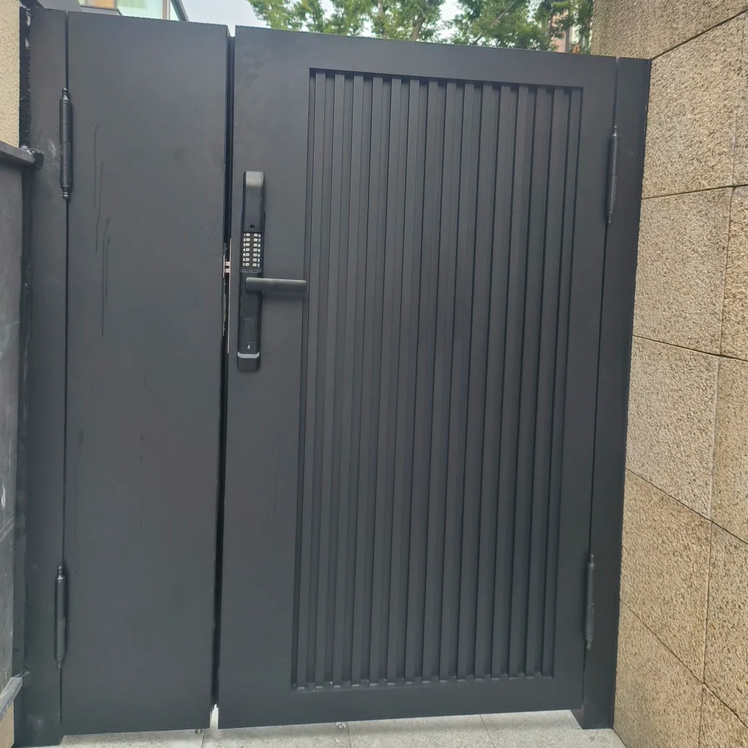 庭院大门铝合金花园门别墅户外院子入户单双开门院门围墙小门中式