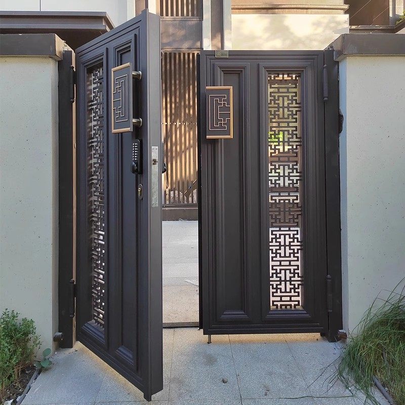 铝合金庭院大门户外铝艺高端小院子门别墅花园入户门中式双开大门,全屋定制,庭院门,淘宝优惠券,粉丝福利购,淘宝优惠卷