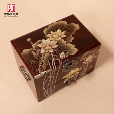 堆鼓贴金唐都首饰盒优雅高贵