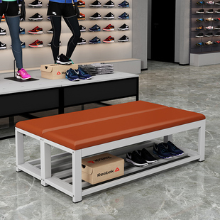 换鞋 店健身房休息凳更衣室浴室沙发凳床尾长条凳 凳长条软包凳服装