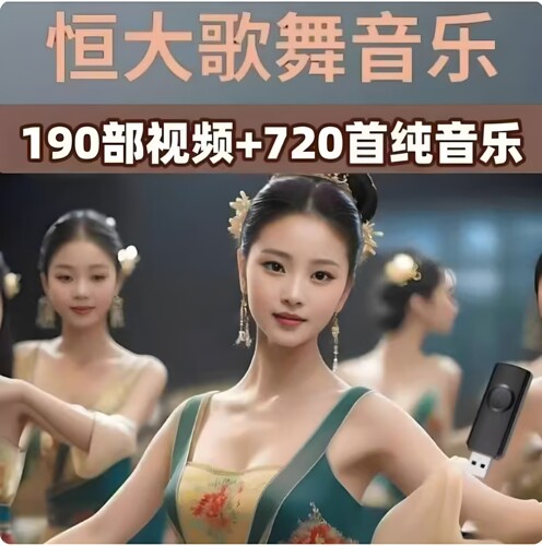 恒大歌舞团绝美视频经典国风舞蹈轻纯音乐跳舞表演高清无损发网盘