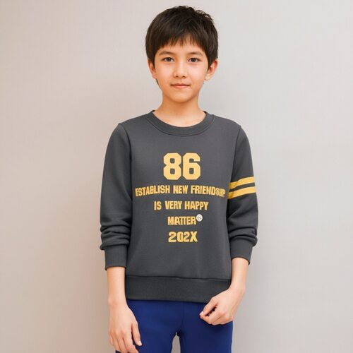 27kids春秋儿童加绒韩版印花卫衣