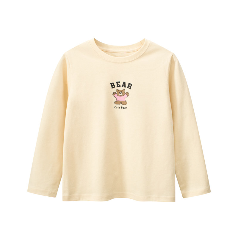 秋装纯棉长袖T恤2025韩版中大童小熊卡通洋气上衣潮牌儿童打底衫,童装/婴儿装/亲子装,T恤,淘宝优惠券,粉丝福利购,淘宝优惠卷