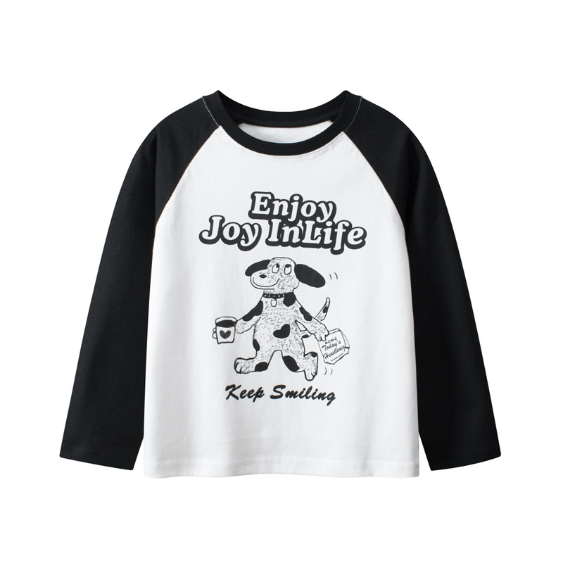 韩版童装中大童春秋款儿童卡通撞色长袖T恤2025潮牌秋装纯棉上衣,童装/婴儿装/亲子装,T恤,淘宝优惠券,粉丝福利购,淘宝优惠卷