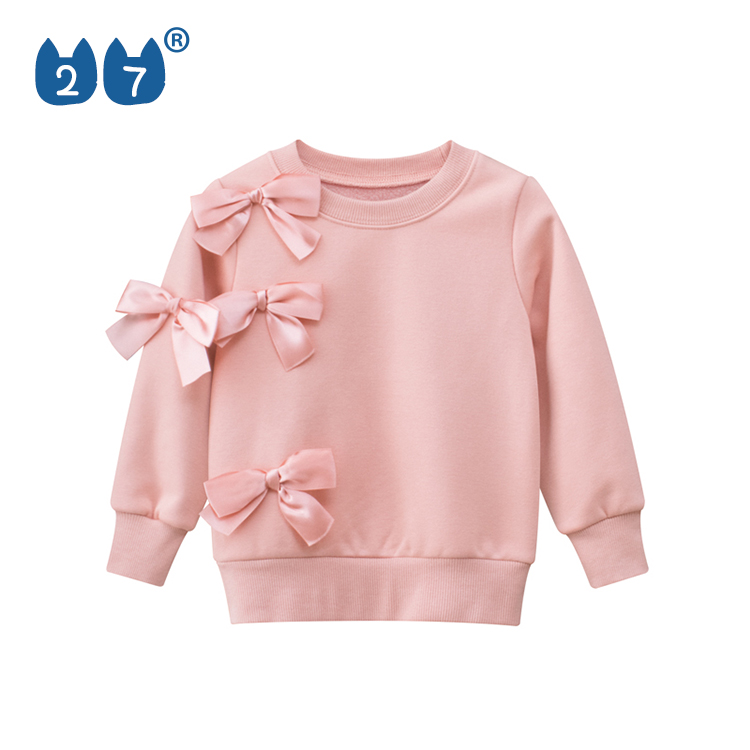 女童抓绒卫衣冬季新款ins风甜美系韩版童装女孩洋气套头针织上衣