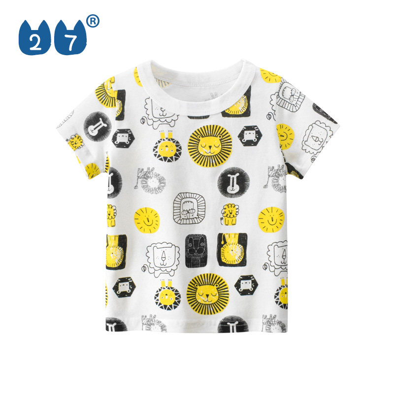 男女童夏季款短袖T恤2025儿童夏装童装满印卡通纯棉薄款半袖上衣,童装/婴儿装/亲子装,T恤,淘宝优惠券,粉丝福利购,淘宝优惠卷