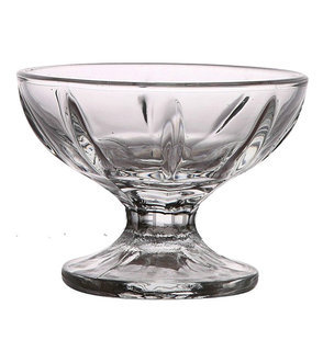 玻璃透明高脚甜品碗雪糕杯