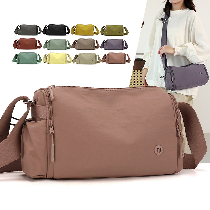 PINK新款尼龙斜挎单肩运动休闲时尚女包户外简约通勤大容量妈咪包