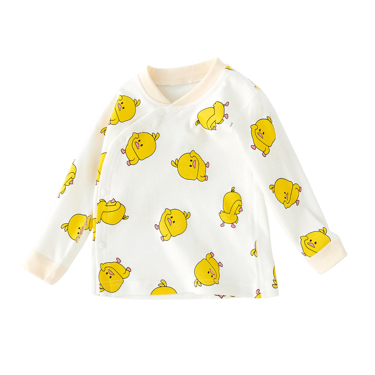 BABY TOPS COTTON SIDE BUTTON-DOWN SHIRTS BONELESS SINGLE AUTUMN CLOTHES 0-2 YEARS OLD BOYS AND GIRLS BABY UNDERWEAR HOME CLOTHES PAJAMAS