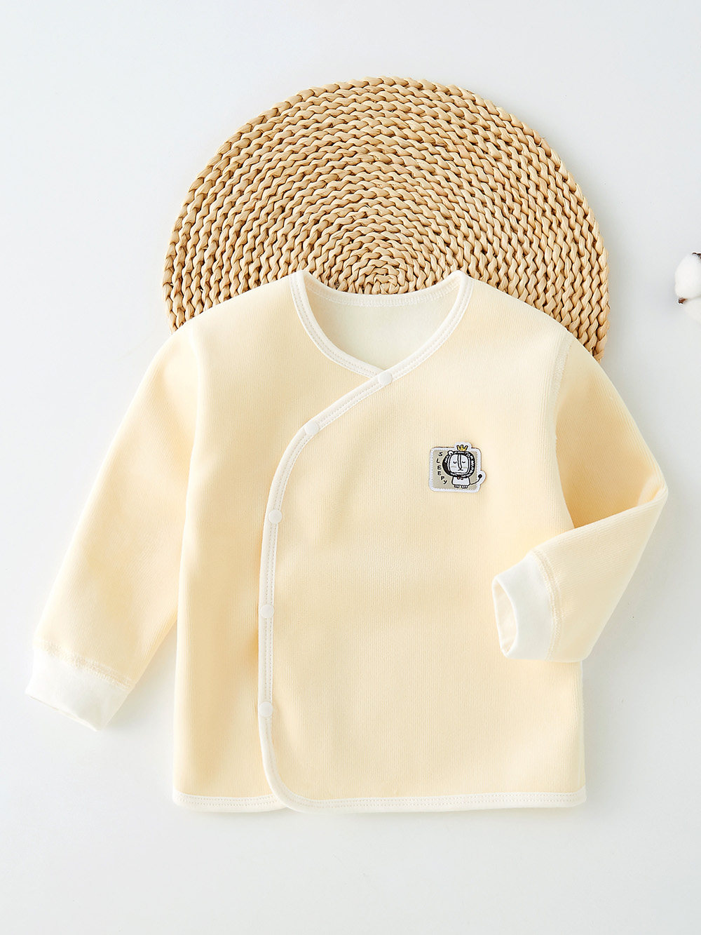 NEWBORN BABY VELVET THERMAL TOPS 0-2 YEARS OLD MALE AND FEMALE BABIES LONG SLEEVE BASE LAYER AUTUMN AND WINTER CORDUROY UNDERWEAR