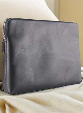 ACNC LEGEND 水染头层牛皮手拿包 手抓包IPAD包公文包