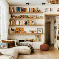 Solid wood shelf, layer board, wall-mounted bookshelf, display and storage rack, bedroom wooden bookshelf, suspended and invisible installation thumbnail 4