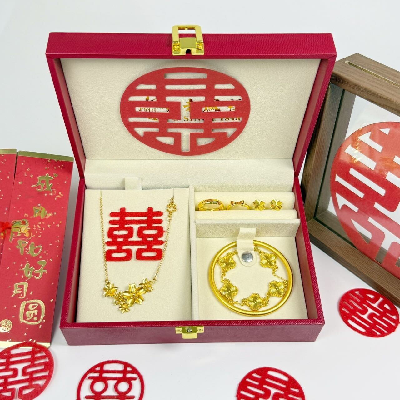 三金首饰订婚彷真五金套装结婚