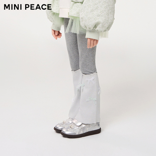 【专柜同款】MINIPEACE太平鸟童装女童假两件袜套打底裤儿童裤子