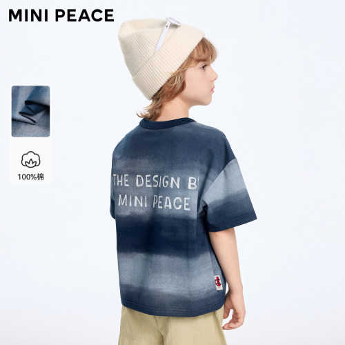 【专柜同款】MINIPEACE太平鸟童装男童短袖T恤纯棉上衣夏装潮酷新