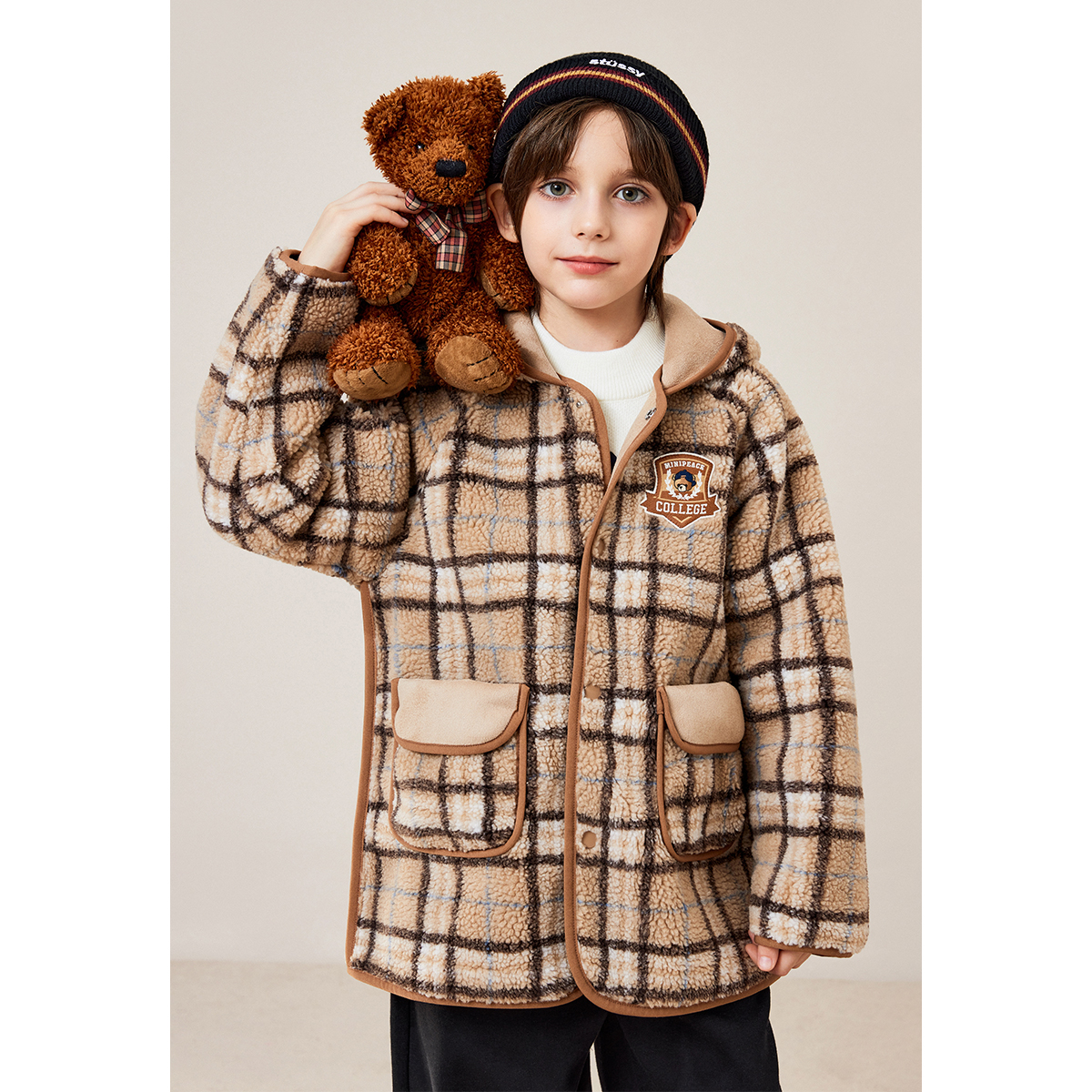 MINIPEACE太平鸟童装男童格纹大